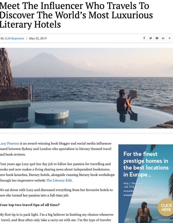 Lucy Pearson | Luxury Lifestyle Magazine